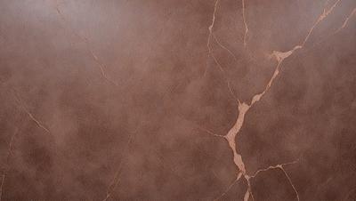 The primary subject of the image is a brown leather wall, which is the main focus of the scene. The setting is a room with a leather wall, and the visual style is a close-up of the leather wall. The colors and mood of the image are warm and earthy, with the brown leather creating a rich and natural atmosphere.