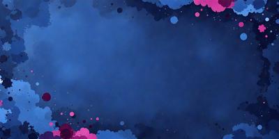 The primary subject of the image is a blue background with a few white dots. The setting is a cloudy sky, and the visual style is a digital art or illustration. The colors and mood of the image are predominantly blue and somewhat moody.