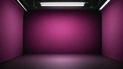 The primary subject of the image is a purple wall with a light shining on it. The setting is a room with a purple wall, and the visual style is a photo. The dominant colors are purple and pink, creating a warm and inviting atmosphere.