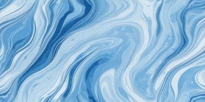 The primary subject of the image is a blue and white ocean wave. The setting is the ocean, with the wave being the main focus of the image. The visual style is a digital art or illustration, as the wave is depicted in a detailed and artistic manner. The dominant colors are blue and white, creating a serene and calming atmosphere.