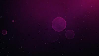 The primary subject of the image is a purple background with two large, round, glowing objects floating in the sky. The setting appears to be a night sky, with the objects possibly representing planets or other celestial bodies. The visual style of the image is a combination of digital art and illustration, creating a unique and captivating atmosphere. The colors and mood of the image are predominantly purple, which adds a sense of mystery and intrigue to the scene.