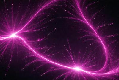 The primary subject of the image is a purple nebula, which is a bright and colorful space object. The setting is a dark background, which contrasts with the vibrant colors of the nebula. The visual style of the image is a combination of photo and digital art, creating a unique and captivating representation of the celestial object. The dominant colors in the image are purple and pink, giving the scene a warm and inviting atmosphere.