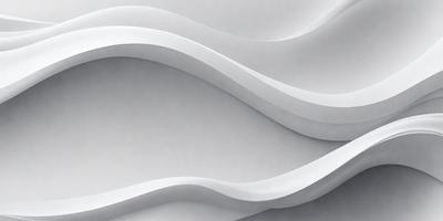 The primary subject of the image is a white wall with a pattern of curved lines. The setting is a room with a white background. The visual style is a combination of digital art and illustration. The dominant colors are white and gray, creating a clean and minimalist atmosphere.