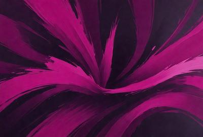The primary subject of the image is a large, purple, swirling design. The setting is a black background, which contrasts with the vibrant purple swirls. The visual style appears to be a combination of digital art and illustration, creating a dynamic and eye-catching design. The dominant colors are purple and black, giving the image a bold and striking appearance.