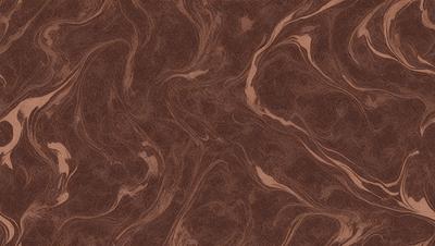 The primary subject of the image is a brown and white patterned wallpaper. The setting is a room with a brown and white patterned wallpaper on the wall. The visual style is a close-up of the wallpaper, showcasing its intricate design. The colors and mood of the image are warm and inviting, with the brown and white pattern creating a cozy atmosphere.