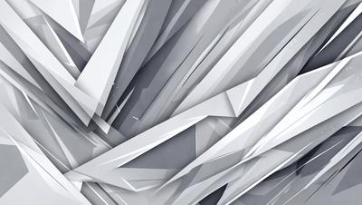 The primary subject of the image is a large, intricate, and abstract design made up of various geometric shapes. The design is predominantly white, giving it a clean and modern appearance. The setting is a gray background, which contrasts with the white design and adds depth to the image. The visual style is a combination of digital art and illustration, showcasing the artist's creativity and skill in crafting a complex and visually appealing pattern. The overall atmosphere of the image is one of sophistication and elegance, with the white design and gray background creating a sense of balance and harmony.