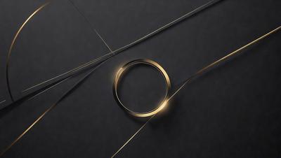 The primary subject of the image is a gold ring, which is the main object, scene, or focus of the image. The ring is placed on a black background, which creates a contrast between the gold ring and the dark surface. The visual style of the image is a close-up of the ring, showcasing its details and texture. The colors and mood of the image are dominated by the gold ring, which gives off a sense of luxury and elegance.