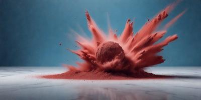 The primary subject of the image is a red ball, which is the main object, scene, or focus of the image. The setting is a white surface, which serves as the background. The visual style of the image is a photo, as it captures the red ball in a realistic manner. The colors and mood of the image are predominantly red, which gives it a vibrant and energetic atmosphere.