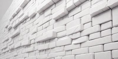 The primary subject of the image is a large white brick wall. The setting is a white brick wall, which serves as the background. The visual style is a photo, showcasing the brick wall in detail. The colors and mood of the image are predominantly white, giving it a clean and minimalist appearance.