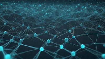 The primary subject of the image is a blue and white pattern, which appears to be a digital art or illustration. The setting is a dark background, and the visual style is a combination of digital art and illustration. The dominant colors in the image are blue and white, creating a calm and soothing atmosphere.