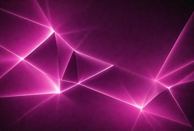 The primary subject of the image is a pink background with a pattern of triangles. The setting is a dark room, and the visual style appears to be a digital art or illustration. The dominant colors are pink and purple, creating a warm and inviting atmosphere.