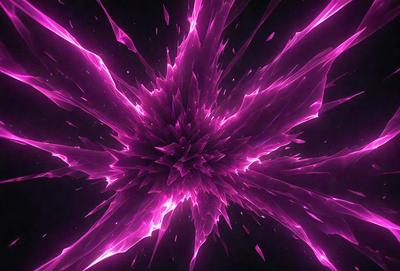 The primary subject of the image is a large, pink, purple, and white swirling pattern. The setting is a dark background, which contrasts with the vibrant colors of the swirling pattern. The visual style appears to be a combination of digital art and illustration, creating a unique and eye-catching design. The dominant colors and overall atmosphere of the image are energetic, lively, and visually striking.