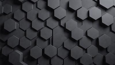 The primary subject of the image is a black and white patterned wall. The setting is a dark room with a black background. The visual style is a close-up of the patterned wall, which gives a sense of depth and texture. The colors and mood of the image are predominantly dark and moody, with the black and white pattern adding a sense of contrast and depth to the scene.