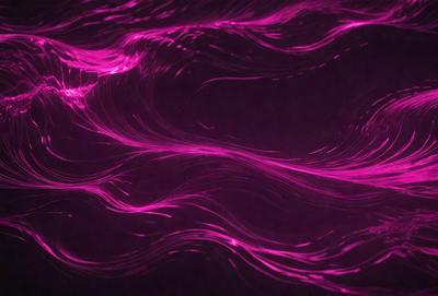The primary subject of the image is a purple wave, which appears to be a digital art or illustration. The wave is the main focus of the image, and it is set against a dark background. The visual style of the image suggests that it is a creative and artistic representation of a wave, rather than a photo or a real-life scene. The dominant colors in the image are purple and black, giving the scene a moody and dramatic atmosphere.