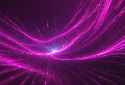 The primary subject of the image is a purple, pink, and white swirl, which appears to be a digital art or illustration. The setting is a dark background, and the visual style is a combination of digital art and illustration. The colors and mood of the image are predominantly purple and pink, creating a vibrant and lively atmosphere.