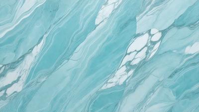 The primary subject of the image is a blue and white marble tile. The setting is a bathroom, as the tile is placed on a wall. The visual style is a close-up of the tile, showcasing its intricate design. The dominant colors are blue and white, creating a clean and elegant atmosphere.