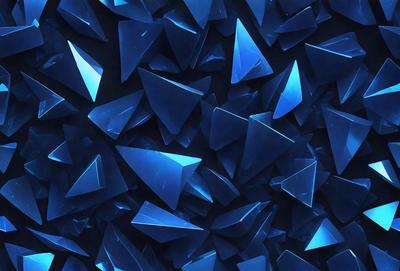 The primary subject of the image is a large number of blue triangles, which are arranged in a pattern. The setting is a blue background, which creates a visually striking contrast with the triangles. The visual style is a digital art or illustration, as the triangles are arranged in a deliberate and organized manner. The dominant colors are blue, which creates a calm and soothing atmosphere.