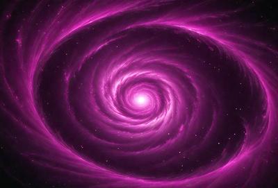 The primary subject of the image is a purple spiral, which appears to be a digital art or illustration. The spiral is set against a dark purple background, creating a striking contrast. The visual style of the image suggests that it is a creative and artistic representation of a spiral, possibly inspired by the concept of a black hole or a swirling vortex. The colors and mood of the image evoke a sense of mystery and intrigue, as the viewer is drawn into the depths of the spiral.