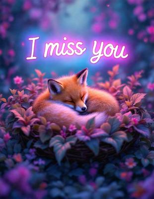 The primary subject of the image is a cute fox sleeping in a nest. The setting is a colorful, floral environment, with the fox resting on a bed of flowers. The visual style is a digital art or illustration, creating a warm and inviting atmosphere. The dominant colors are pink and purple, which add to the overall mood of the scene.