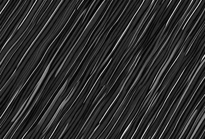 The primary subject of the image is a black and white pattern, which appears to be a close-up of a black and white striped surface. The setting is a black background, which contrasts with the pattern. The visual style is a black and white photo, giving the image a classic and timeless appearance. The colors and mood of the image are predominantly black and white, creating a sense of depth and contrast.