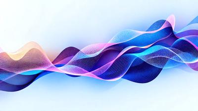 The primary subject of the image is a blue and pink wave pattern. The setting is a white background, which creates a clean and minimalist appearance. The visual style is a digital art or illustration, as the wave pattern is created using a combination of blue and pink colors. The overall atmosphere is calm and soothing, as the wave pattern evokes a sense of tranquility and fluidity.