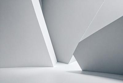 The primary subject of the image is a white paper cutout of a building. The setting is a white background, which provides a clean and minimalist appearance. The visual style is a combination of digital art and illustration, as the paper cutout is created using a computer-aided design (CAD) software. The colors and mood of the image are predominantly white, giving it a clean and modern feel.