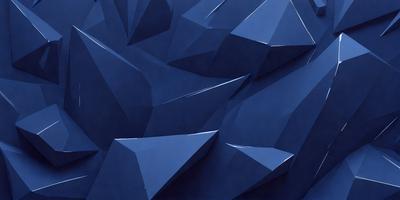 The primary subject of the image is a blue background with a pattern of triangles. The setting is a blue background, and the visual style is digital art. The dominant colors are blue and white, creating a calm and soothing atmosphere.