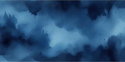 The primary subject of the image is a blue cloudy sky. The setting is a cloudy blue sky, and the visual style is a painting or drawing. The colors and mood of the image are predominantly blue, creating a calm and serene atmosphere.