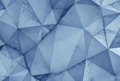 The primary subject of the image is a blue and white geometric pattern, which appears to be a digital art or illustration. The setting is a blue and white background, which complements the pattern. The visual style is modern and abstract, with a focus on the geometric shapes and their arrangement. The colors and mood of the image are predominantly blue and white, creating a clean and minimalist atmosphere.