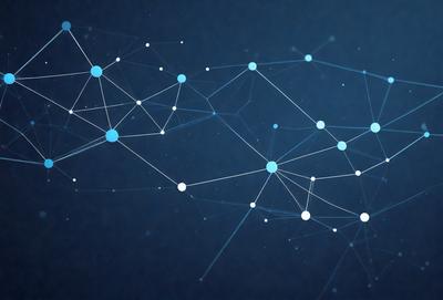 The primary subject of the image is a blue background with a pattern of white dots. The setting appears to be a dark, starry night, with the dots forming a constellation-like pattern. The visual style of the image is a combination of digital art and illustration, creating a unique and captivating scene. The colors and mood of the image are predominantly dark and moody, with the blue background and white dots creating a sense of depth and intrigue.