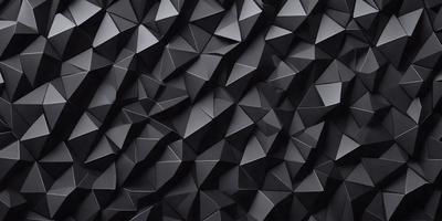 The primary subject of the image is a black and white patterned wall. The setting is a dark room with a black background. The visual style is a close-up of the patterned wall, which gives a sense of depth and texture. The dominant colors are black and white, creating a moody and dramatic atmosphere.