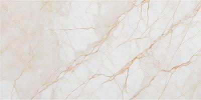 The primary subject of the image is a marble wall with a white and brown color scheme. The setting is a room with a white marble floor. The visual style is a close-up of the marble wall, showcasing its texture and patterns. The colors and mood of the image are predominantly white and brown, giving it a clean and elegant appearance.