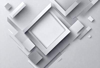 The primary subject of the image is a square, which is the main object, scene, or focus of the image. The square is set against a white background, giving it a clean and minimalist appearance. The visual style of the image is digital art, as it is a computer-generated design. The colors and mood of the image are predominantly white, giving it a calm and serene atmosphere.
