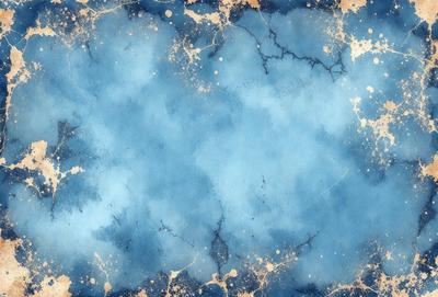 The primary subject of the image is a blue background with white spots, which creates a unique and visually interesting pattern. The setting is a blue sky, and the visual style appears to be a combination of a photo and a digital art or illustration. The dominant colors are blue and white, creating a calm and serene atmosphere.