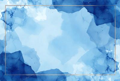 The primary subject of the image is a blue sky with clouds. The setting is a clear blue sky with a few clouds scattered throughout. The visual style is a digital art or illustration, creating a sense of depth and dimension. The dominant colors are blue and white, with the blue sky and clouds creating a calm and serene atmosphere.