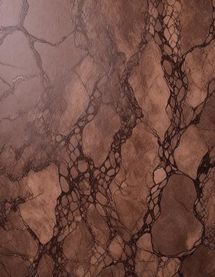 The primary subject of the image is a brown marble wall with a pattern of holes and bumps. The setting is a room with a brown marble wall as the main focus. The visual style is a close-up of the marble wall, showcasing its unique texture and pattern. The colors and mood of the image are predominantly brown, giving it a warm and natural atmosphere.