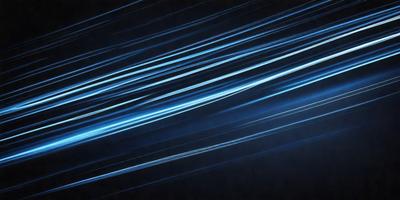 The primary subject of the image is a blue light streak, which appears to be a lightning bolt or a similar visual effect. The setting is a dark background, which contrasts with the bright blue light streak. The visual style of the image is a digital art or illustration, as it captures the dynamic and colorful nature of the light streak. The colors and mood of the image are predominantly blue, creating a sense of movement and energy.