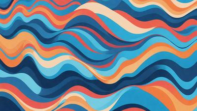 The primary subject of the image is a blue and orange swirling pattern, which appears to be a painting or a digital artwork. The setting is a blue and orange background, which complements the swirling pattern. The visual style is a combination of digital art and painting, creating a unique and vibrant atmosphere. The dominant colors are blue and orange, which evoke a sense of energy and movement.