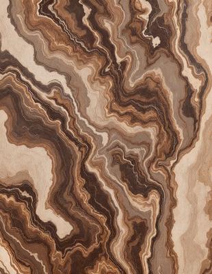 The primary subject of the image is a close-up of a marble stone with a unique and intricate pattern. The setting is a natural environment, with the marble stone being the main focus of the image. The visual style is a close-up of the marble stone, showcasing its texture and pattern. The colors and mood of the image are predominantly earthy tones, giving it a natural and organic feel.