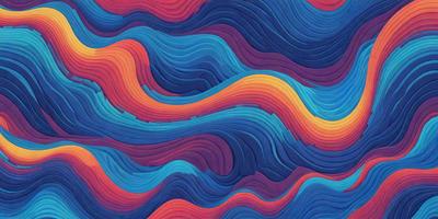 The primary subject of the image is a colorful, abstract design featuring a mix of blue, orange, and yellow colors. The setting is a blue and red background, which adds to the vibrant atmosphere of the artwork. The visual style appears to be a combination of digital art and illustration, creating a unique and eye-catching pattern. The overall mood of the image is energetic and lively, with the bold colors and intricate design elements capturing the viewer's attention.