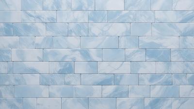 The primary subject of the image is a blue and white marble wall. The setting is a room with a blue and white marble wall as the main focus. The visual style is a photo of the marble wall. The dominant colors are blue and white, creating a clean and elegant atmosphere.