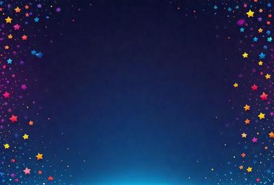 The primary subject of the image is a blue sky with a few stars scattered throughout. The setting is a dark, star-filled night sky. The visual style is a digital art or illustration, with the blue sky and stars creating a serene and peaceful atmosphere.