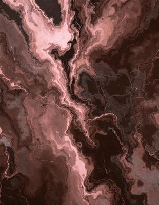 The primary subject of the image is a close-up of a marble surface with a pattern of swirls and lines. The setting is a dark room, and the visual style appears to be a combination of a photo and a drawing. The colors and mood of the image are predominantly dark, with the marble surface being the main focus.