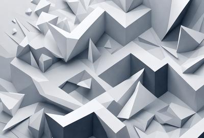 The primary subject of the image is a large, intricate, and complex design made of white paper. The design appears to be a three-dimensional structure, possibly a sculpture or a piece of art. The setting is a white background, which provides a clean and minimalistic environment for the artwork. The visual style of the image is a combination of digital art and illustration, as the paper design is created using a computer or other digital tools. The colors and mood of the image are predominantly white, giving it a clean, minimalistic, and artistic appearance.