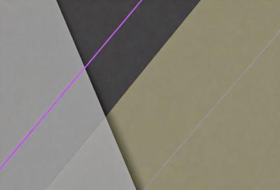 The primary subject of the image is a pink line on a gray background. The setting is a white wall, and the visual style appears to be a digital art or illustration. The dominant colors are gray and pink, creating a mood of contrast and simplicity.