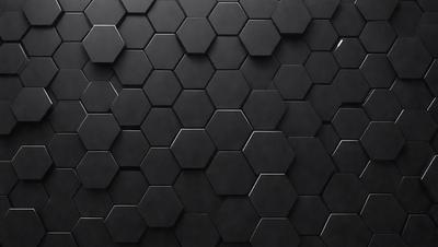 The primary subject of the image is a black and white patterned surface, which appears to be a wall or a piece of artwork. The setting is a black background, which contrasts with the patterned surface. The visual style is a combination of a photo and a digital artwork, creating a unique and intriguing appearance. The colors and mood of the image are predominantly black and white, giving it a classic and timeless feel.