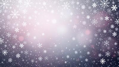 Primary subject: Snowflakes
Setting/background: Sky
Visual style: Digital art
Colors and mood: White, pink, and blue