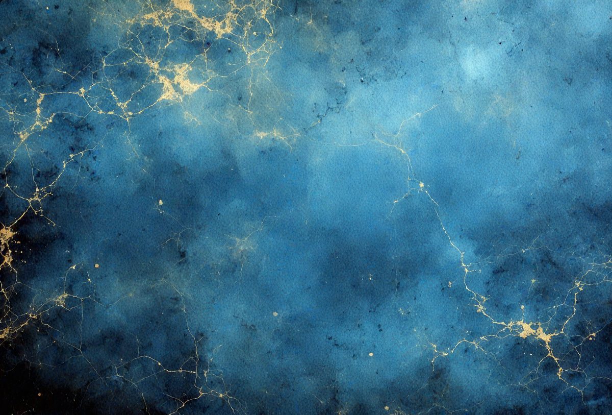 The image features a blue background with a dark, textured background. The background is composed of a dark, blue color, with a few hints of gold scattered throughout the image. The background is composed of a dark, textured background, with a few hints of gold scattered throughout the image. The background is composed of a dark, blue color, with a few hints of gold scattered throughout the image. The background is composed of a dark, blue color, with a few hints of gold scattered throughout the image. The background is