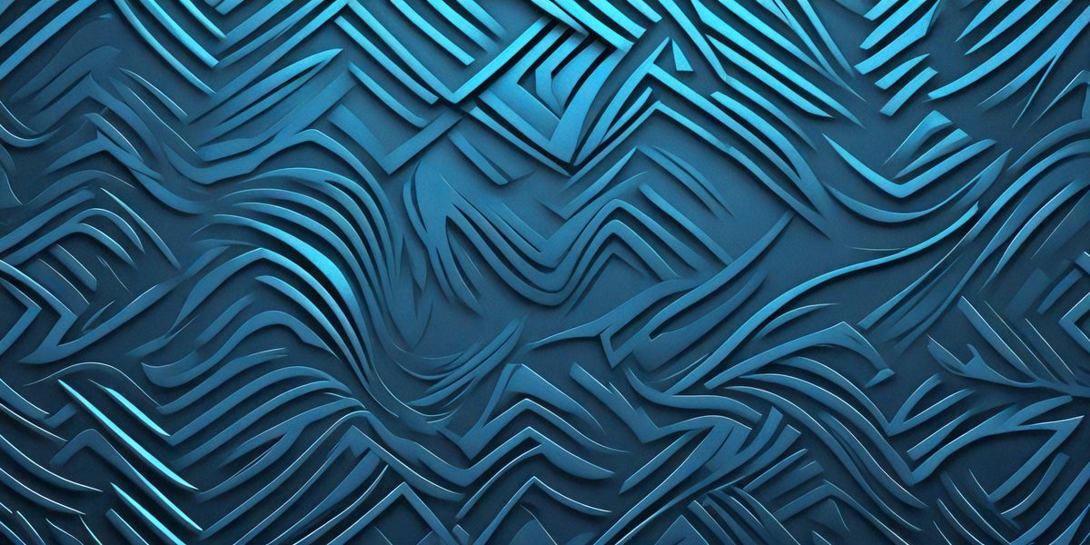 The primary subject of the image is a blue and white patterned wall. The setting is a room with a blue and white patterned wall, which serves as the background. The visual style is a combination of digital art and illustration, creating a unique and intricate design. The dominant colors are blue and white, giving the wall a clean and modern appearance.