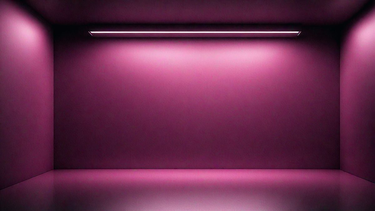 The primary subject of the image is a pink wall with a purple hue. The setting is a room with a pink background. The visual style is a photo, and the colors and mood are predominantly pink and purple, creating a warm and inviting atmosphere.